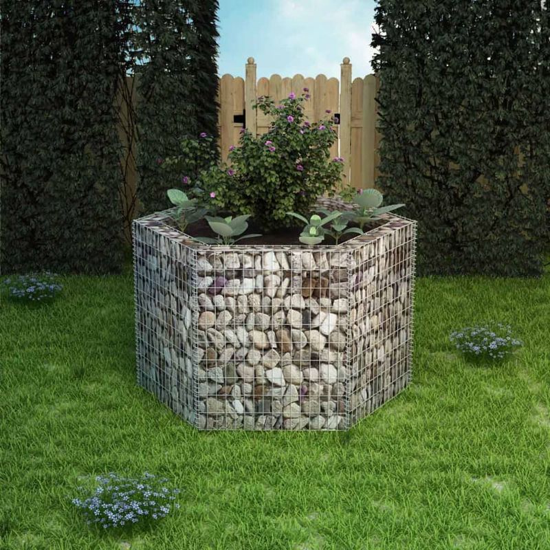 Casa si Gradina - Gradinarit si plante - Plante si ghivece - Ghivece si suporturi - Strat inaltat gabion hexagonal, 160 x 140 x 100 cm - Infinity.ro