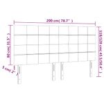 Casa si Gradina - Mobilier - Paturi si accesorii - Accesorii paturi - Tablie de pat cu LED, albastru, 200x5x118/128 cm, textil - Infinity.ro