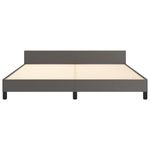 Casa si Gradina - Mobilier - Paturi si accesorii - Paturi - Cadru de pat cu tablie, gri, 160x200 cm, piele ecologica - Infinity.ro
