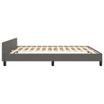 Casa si Gradina - Mobilier - Paturi si accesorii - Paturi - Cadru de pat cu tablie, gri, 160x200 cm, piele ecologica - Infinity.ro