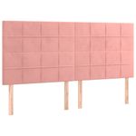 Casa si Gradina - Mobilier - Paturi si accesorii - Paturi - Pat box spring cu saltea, roz, 180x200 cm, catifea - Infinity.ro