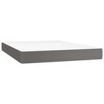 Casa si Gradina - Mobilier - Paturi si accesorii - Paturi - Pat cu arcuri, cu saltea si LED, gri, 140x200 cm, piele eco - Infinity.ro