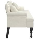 Casa si Gradina - Mobilier - Canapele si coltare - Banchete - Bancheta cu perne, crem, 120,5x65x75 cm, catifea - Infinity.ro