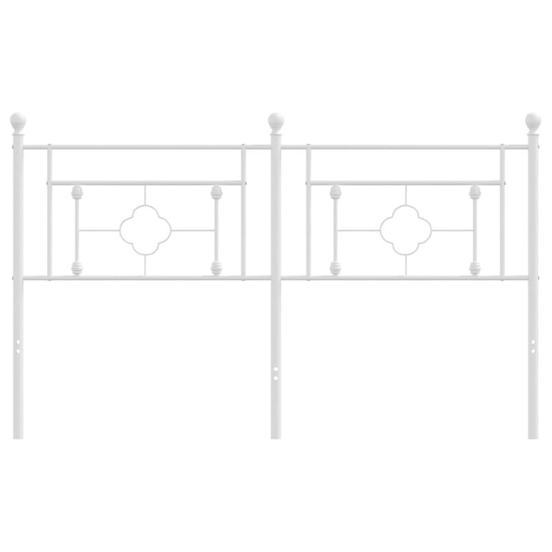 Casa si Gradina - Mobilier - Paturi si accesorii - Accesorii paturi - Tablie de pat metalica, alb, 160 cm - Infinity.ro