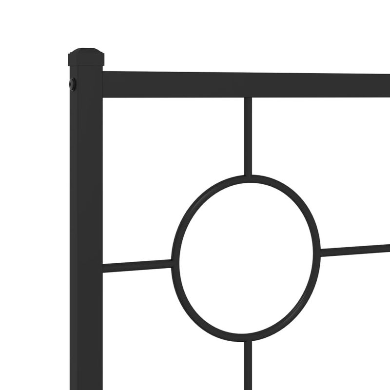 Casa si Gradina - Mobilier - Paturi si accesorii - Paturi - Cadru pat metalic cu tablie de cap/picioare, negru, 150x200 cm - Infinity.ro