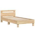 Casa si Gradina - Mobilier - Paturi si accesorii - Paturi - Cadru de pat cu tablie stejar sonoma 100x200 cm lemn prelucrat - Infinity.ro