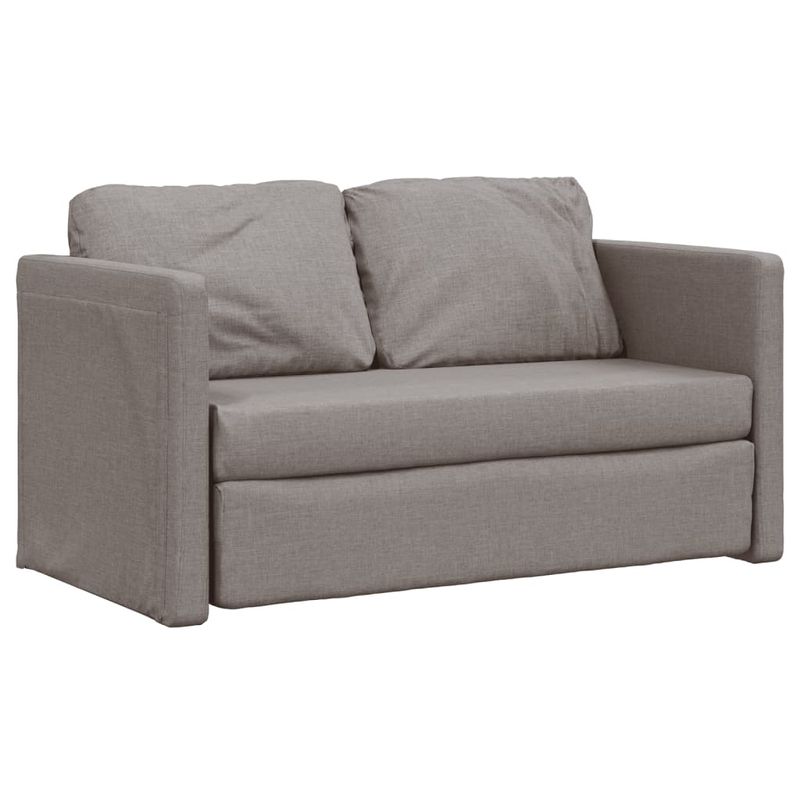 Casa si Gradina - Mobilier - Canapele si coltare - Canapele - Canapea extensibila 2 in 1, gri taupe, 112x174x55 cm, textil - Infinity.ro
