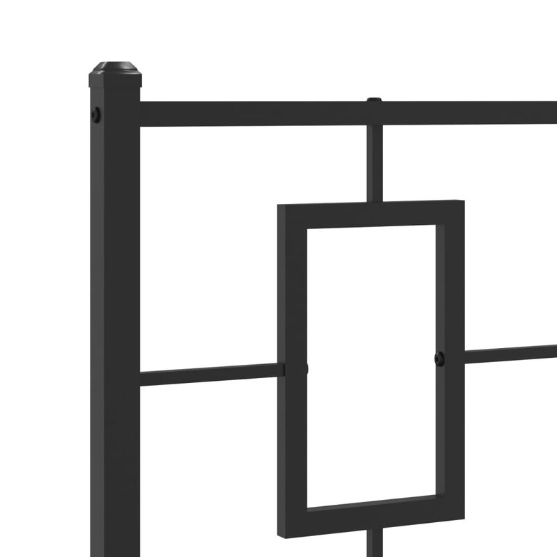 Casa si Gradina - Mobilier - Paturi si accesorii - Paturi - Cadru pat metalic cu tablie, negru, 90x200 cm - Infinity.ro