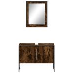 Casa si Gradina - Mobilier - Seturi de mobilier - Seturi baie - Set dulapuri de baie, 2 piese, stejar afumat, lemn prelucrat - Infinity.ro