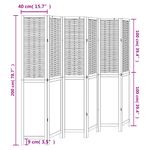 Casa si Gradina - Decoratiuni - Pereti despartitori si paravane - Paravan camera 6 panouri, alb, lemn masiv paulownia - Infinity.ro