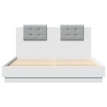 Casa si Gradina - Mobilier - Paturi si accesorii - Paturi - Cadru de pat cu tablie, alb, 150x200 cm, lemn prelucrat - Infinity.ro