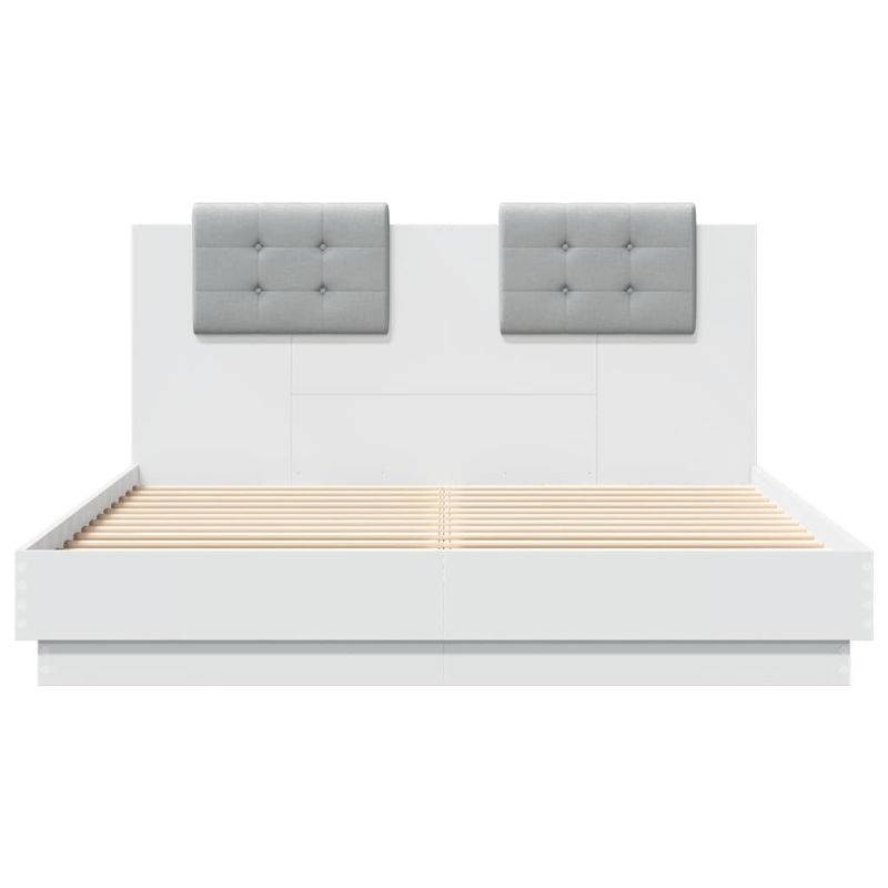 Casa si Gradina - Mobilier - Paturi si accesorii - Paturi - Cadru de pat cu tablie, alb, 150x200 cm, lemn prelucrat - Infinity.ro