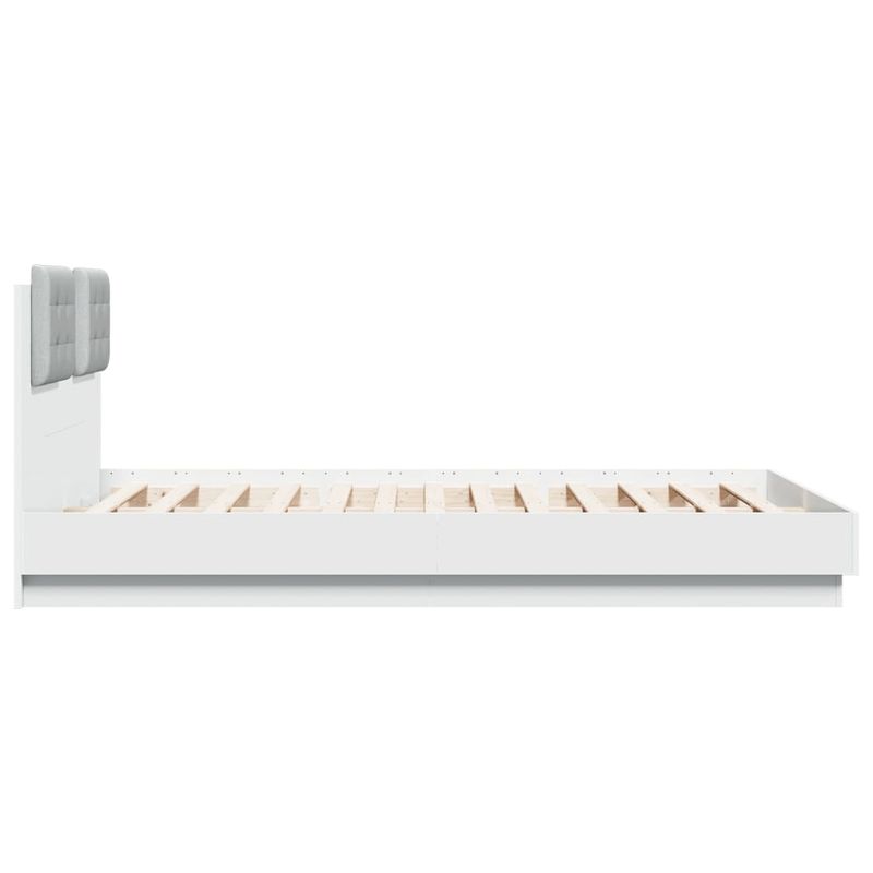 Casa si Gradina - Mobilier - Paturi si accesorii - Paturi - Cadru de pat cu tablie, alb, 150x200 cm, lemn prelucrat - Infinity.ro