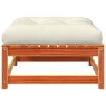 Casa si Gradina - Gradina si terasa - Mobilier exterior - Canapele si fotolii gradina - taburet de gradina cu pernă, maro ceruit, lemn masiv de pin - Infinity.ro