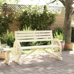 Casa si Gradina - Gradina si terasa - Mobilier exterior - Scaune si sezlonguri gradina - Banca de gradina cu 2 locuri, lemn masiv de brad, maro - Infinity.ro