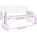 Casa si Gradina - Gradina si terasa - Mobilier exterior - Scaune si sezlonguri gradina - Banca de gradina cu 2 locuri, lemn masiv de brad, maro - Infinity.ro