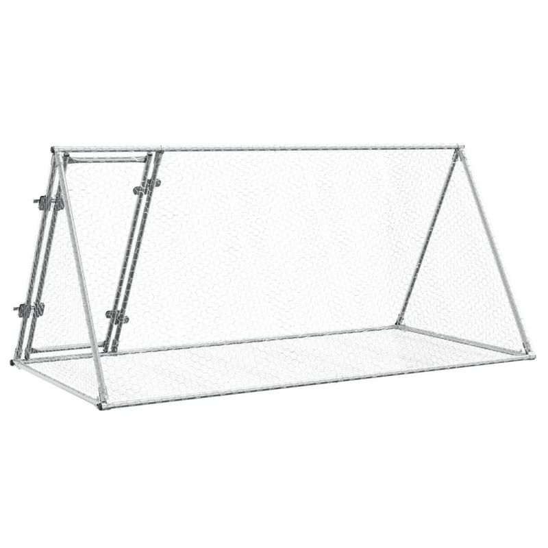 Petshop - Accesorii petshop - Culcusuri si custi - Custi interior si exterior - Cusca pentru iepuri, argintiu, 200x105x91 cm, otel galvanizat - Infinity.ro