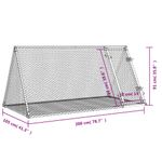 Petshop - Accesorii petshop - Culcusuri si custi - Custi interior si exterior - Cusca pentru iepuri, argintiu, 200x105x91 cm, otel galvanizat - Infinity.ro