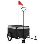 Sport si Outdoor - Ciclism - Accesorii pentru biciclete - Remorci biciclete - Remorca pentru biciclete, negru și gri, 45 kg, fier, mărime 62.5x124x52 cm - Infinity.ro