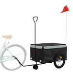 Sport si Outdoor - Ciclism - Accesorii pentru biciclete - Remorci biciclete - Remorca pentru biciclete, negru si gri, 45 kg, fier - Infinity.ro