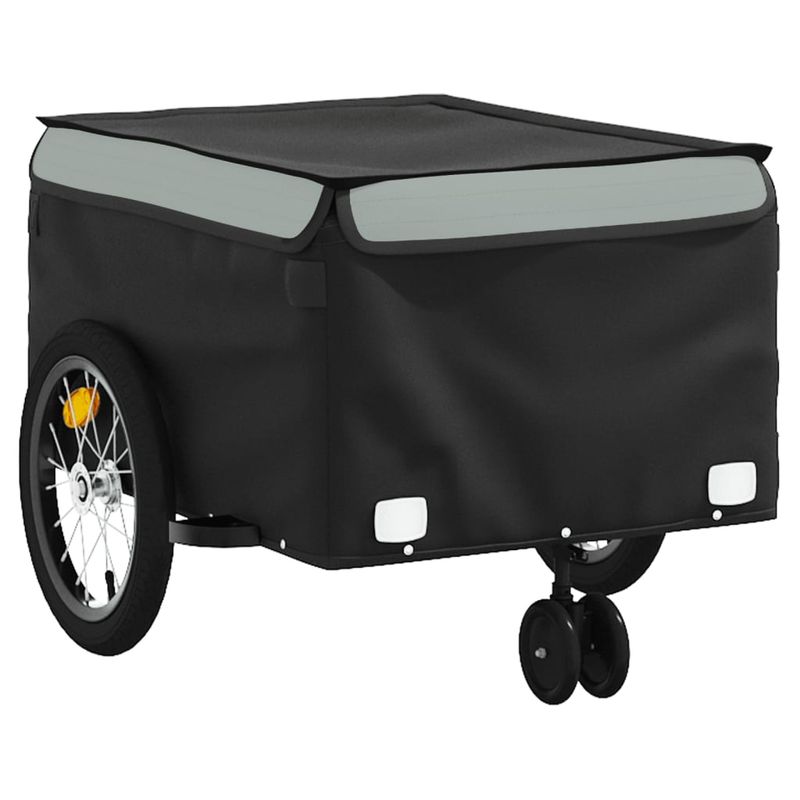 Sport si Outdoor - Ciclism - Accesorii pentru biciclete - Remorci biciclete - Remorca pentru biciclete, negru și gri, 45 kg, fier, mărime 62.5x124x52 cm - Infinity.ro
