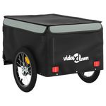 Sport si Outdoor - Ciclism - Accesorii pentru biciclete - Remorci biciclete - Remorca pentru biciclete, negru și gri, 45 kg, fier, mărime 62.5x124x52 cm - Infinity.ro