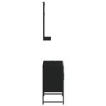 Casa si Gradina - Mobilier - Seturi de mobilier - Seturi baie - Set dulapuri de baie, 2 piese, negru, lemn prelucrat - Infinity.ro