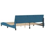Casa si Gradina - Mobilier - Paturi si accesorii - Paturi - Cadru de pat cu tablie, albastru, 200x200 cm, catifea - Infinity.ro