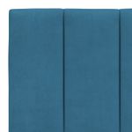 Casa si Gradina - Mobilier - Paturi si accesorii - Paturi - Cadru de pat cu tablie, albastru, 200x200 cm, catifea - Infinity.ro
