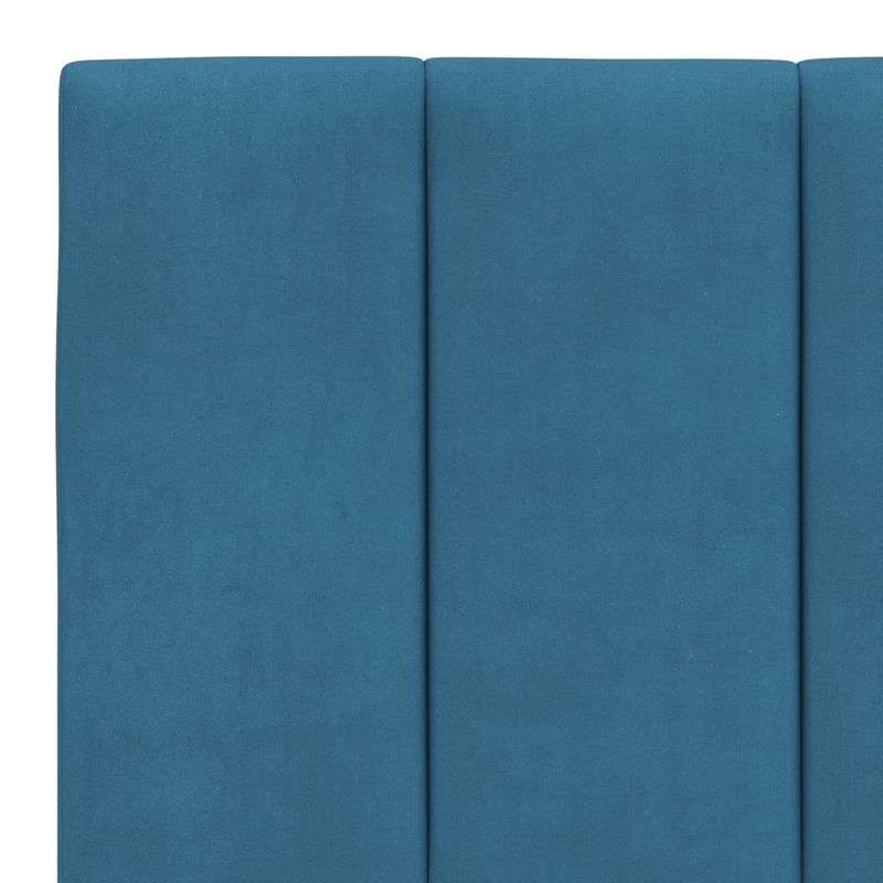 Casa si Gradina - Mobilier - Paturi si accesorii - Paturi - Cadru de pat cu tablie, albastru, 200x200 cm, catifea - Infinity.ro