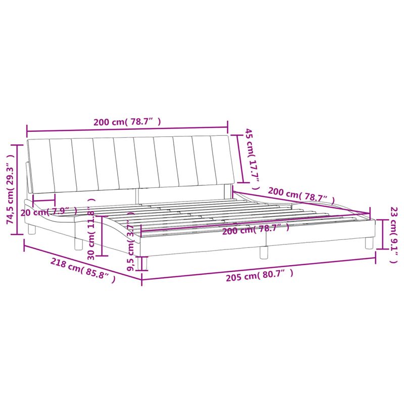 Casa si Gradina - Mobilier - Paturi si accesorii - Paturi - Cadru de pat cu tablie, albastru, 200x200 cm, catifea - Infinity.ro