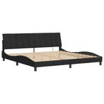 Casa si Gradina - Mobilier - Paturi si accesorii - Paturi - Cadru de pat cu lumini LED, negru, 200x200 cm, catifea - Infinity.ro