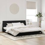 Casa si Gradina - Mobilier - Paturi si accesorii - Paturi - Cadru de pat cu lumini LED, negru, 200x200 cm, catifea - Infinity.ro