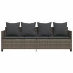 Casa si Gradina - Gradina si terasa - Mobilier exterior - Scaune si sezlonguri gradina - Sezlong cu perne, gri, poliratan - Infinity.ro