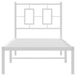 Casa si Gradina - Mobilier - Paturi si accesorii - Paturi - Cadru de pat metalic cu tablie, alb, 80x200 cm - Infinity.ro