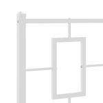 Casa si Gradina - Mobilier - Paturi si accesorii - Paturi - Cadru de pat metalic cu tablie, alb, 80x200 cm - Infinity.ro