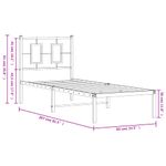 Casa si Gradina - Mobilier - Paturi si accesorii - Paturi - Cadru de pat metalic cu tablie, alb, 80x200 cm - Infinity.ro