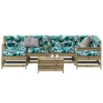Casa si Gradina - Gradina si terasa - Mobilier exterior - Seturi mobila gradina - Set mobilier de gradina cu perne, 7 piese, lemn de pin tratat - Infinity.ro