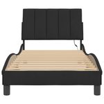 Casa si Gradina - Mobilier - Paturi si accesorii - Paturi - Cadru de pat cu lumini LED, negru, 80x200 cm, catifea - Infinity.ro