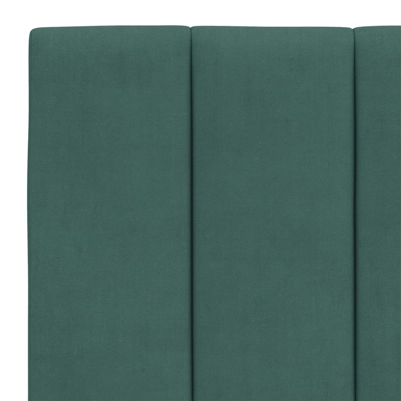 Casa si Gradina - Mobilier - Paturi si accesorii - Paturi - Cadru de pat cu tablie, verde inchis, 140x190 cm, catifea - Infinity.ro