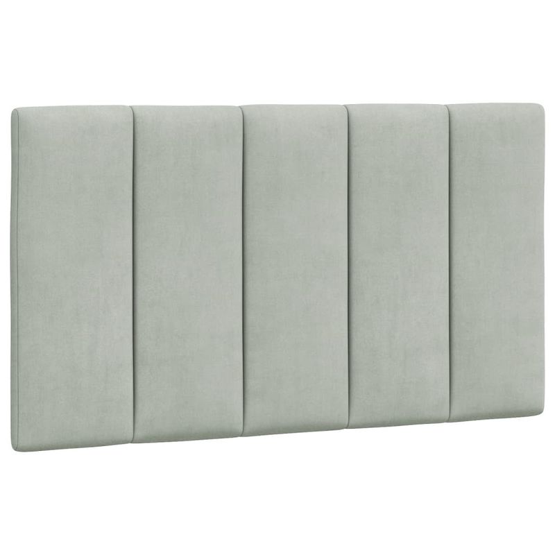 Casa si Gradina - Mobilier - Paturi si accesorii - Paturi - Cadru de pat cu tablie, gri deschis, 90x200 cm, catifea - Infinity.ro