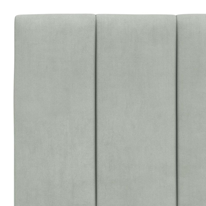Casa si Gradina - Mobilier - Paturi si accesorii - Paturi - Cadru de pat cu tablie, gri deschis, 90x200 cm, catifea - Infinity.ro