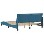 Casa si Gradina - Mobilier - Paturi si accesorii - Paturi - Cadru de pat cu lumini LED, albastru, 160x200 cm, catifea - Infinity.ro