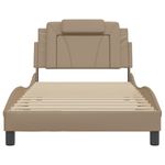 Casa si Gradina - Mobilier - Paturi si accesorii - Paturi - Cadru de pat cu LED, cappuccino, 100x200 cm, piele ecologica - Infinity.ro