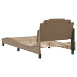 Casa si Gradina - Mobilier - Paturi si accesorii - Paturi - Cadru de pat cu LED, cappuccino, 100x200 cm, piele ecologica - Infinity.ro