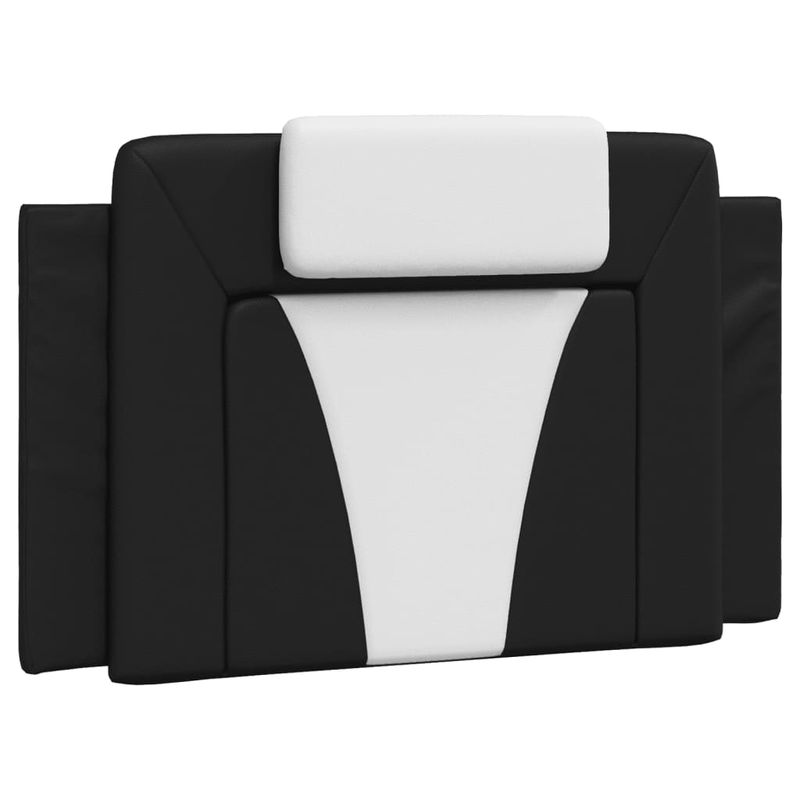 Casa si Gradina - Mobilier - Paturi si accesorii - Paturi - Cadru de pat cu lumini LED negru/alb 90x190 cm piele ecologica - Infinity.ro