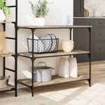 Casa si Gradina - Bucatarie si vesela - Ustensile bucatarie - Cosuri servire - Carucior de bucatarie stejar sonoma 102x50x95 cm lemn - Infinity.ro