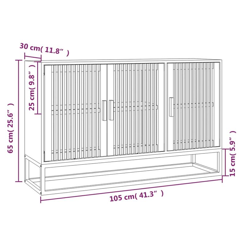 Casa si Gradina - Mobilier - Comode si corpuri - Comode - Servanta, alb, 105x30x65 cm, lemn prelucrat - Infinity.ro