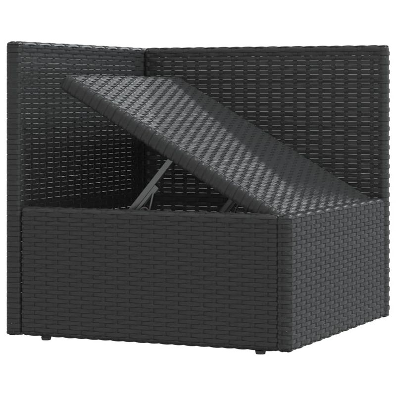 Casa si Gradina - Gradina si terasa - Mobilier exterior - Seturi mobila gradina - Set mobilier de gradina cu perne, 7 piese, negru, poliratan - Infinity.ro