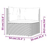 Casa si Gradina - Gradina si terasa - Mobilier exterior - Seturi mobila gradina - Set mobilier de gradina cu perne, 7 piese, negru, poliratan - Infinity.ro